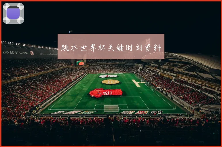 跳水世界杯关键时刻资料